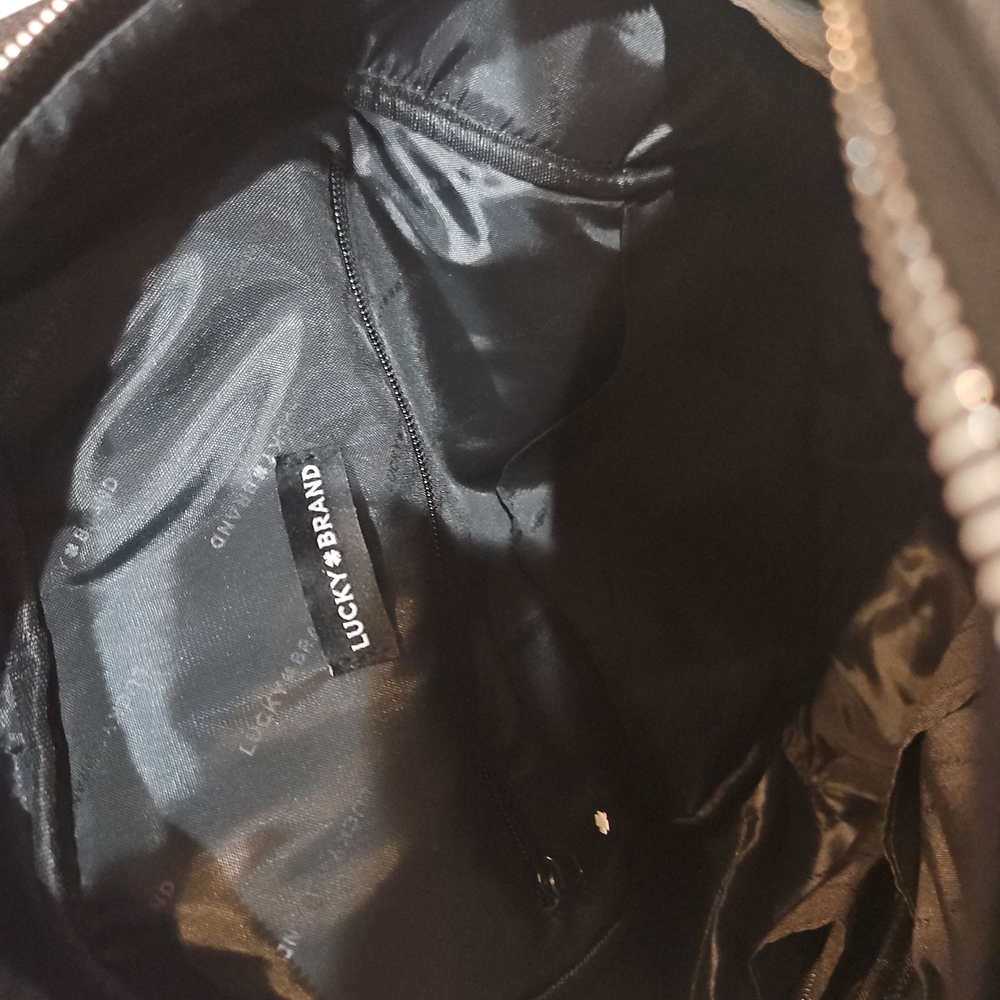 Lucky Brand Denim Sports Stylish Black Backpack Unisex Authentic - Picture 14 of 14